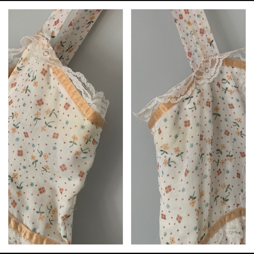 Vintage 1970s Gunne Sax Floral Print Corset Bodice Cottagecore Maxi Dress XS/S - Picture 11 of 14